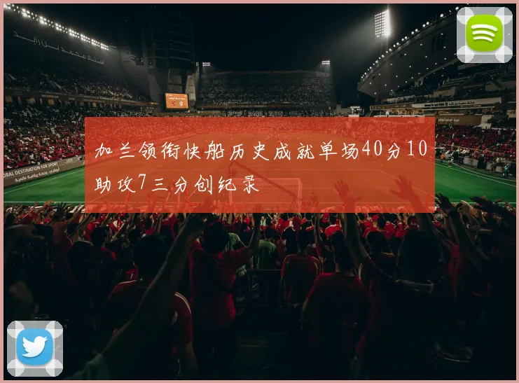 加兰领衔快船历史成就单场40分10助攻7三分创纪录